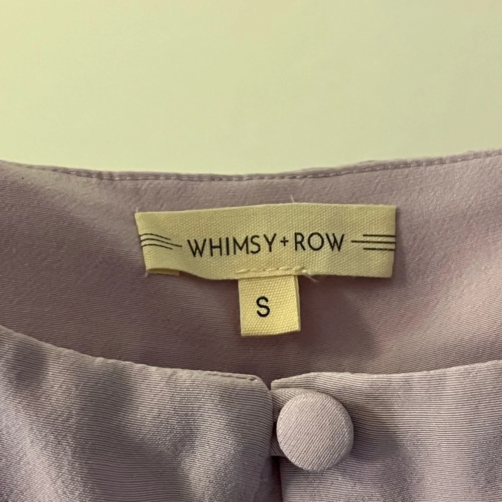 ☑️ Whimsy + Row Samantha Lavendar Purple Button Midi Dress - Picture 15 of 15